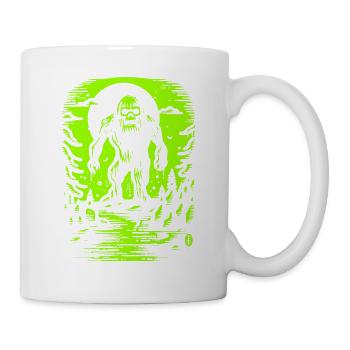 Bigfoot is alive and ain't nice in slime green - Mug - white - Right