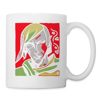Ein abstrakter Cartoon Kunst Anime Anti Held - Tasse - Weiß - Rechts