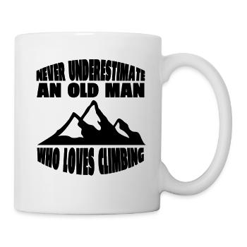Kletterer Berg Bergsteigen Bergklettern Klettern - Tasse - Weiß - Rechts