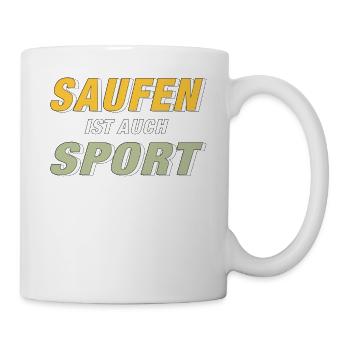 SAUFEN IST AUCH SPORT - Tasse - Weiß - Rechts