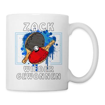 TISCHTENNIS ZACK WIEDER GEWONNEN - Tasse - Weiß - Rechts