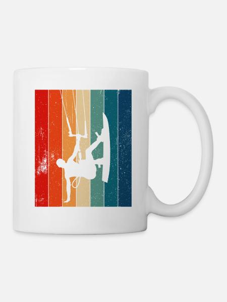Kitesurf Kitesurf Kitesurf Kiteboarder - Mug blanc - blanc