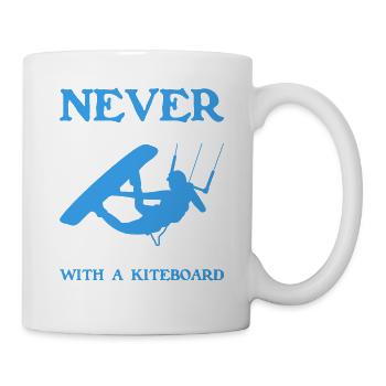 Kitesurf Kitesurf Kitesurf Kiteboarder - Mug blanc - blanc - Droite