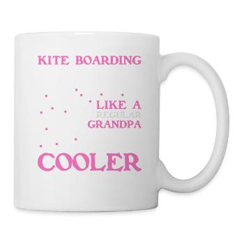 Kitesurf Kitesurf Kitesurf Kiteboarder - Mug blanc - blanc - Droite