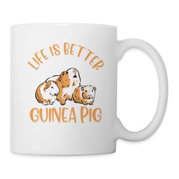 Life Is Better With A Guinea Pig Or Two Or Three R - Mug - white - Right