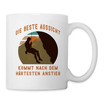 Bergsteiger Toprope Klettern Outdoor Wandern - Tasse - Weiß - Rechts
