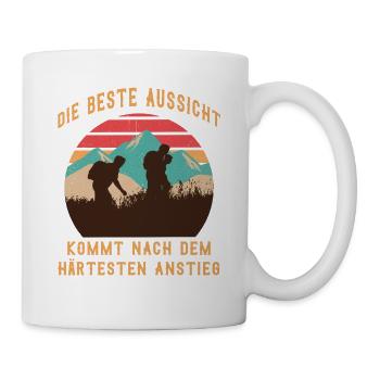 Bergsteiger Wandern Klettern Outdoor Fans Wandern - Tasse - Weiß - Rechts