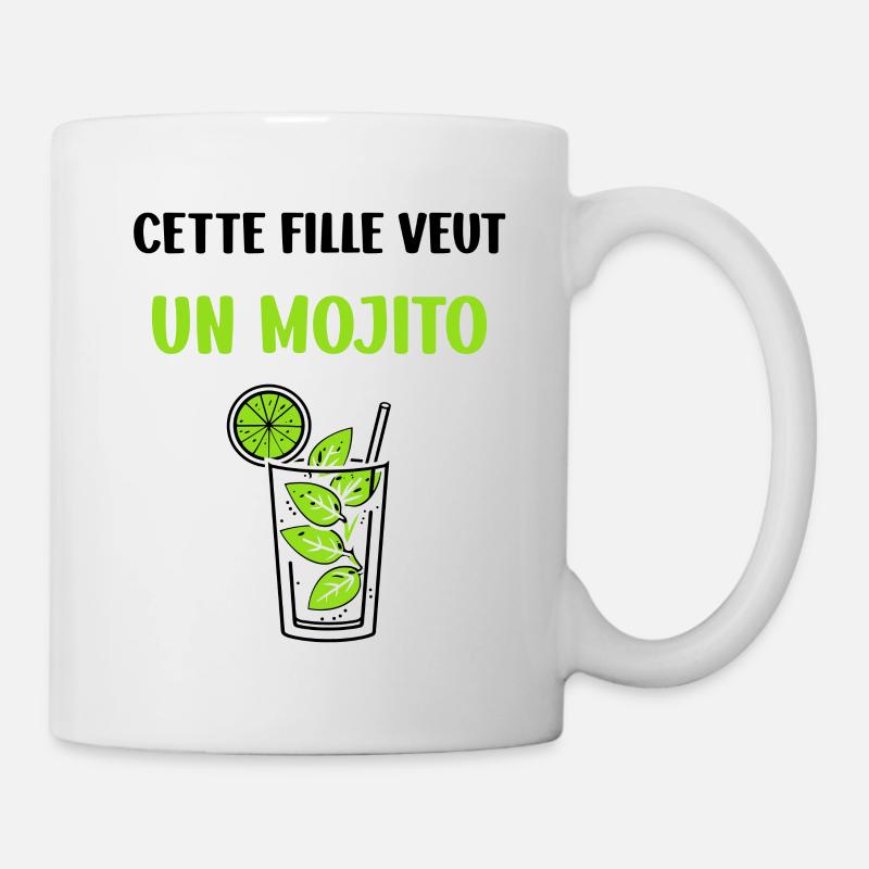 Cette fille veut un mojito - Mug blanc - blanc