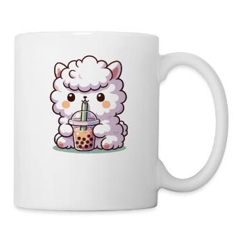 Kawaii Alpakas Bubble Tea Boba Alpaka - Tasse - Weiß - Rechts