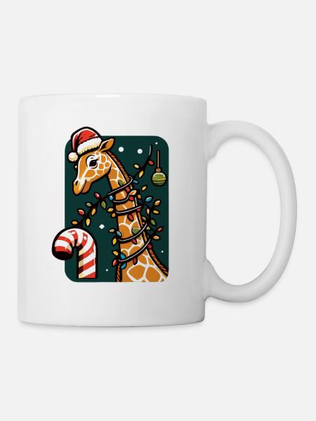 Giraffe Giraffe Weihnachten Afrika Tiere - Tasse - Weiß