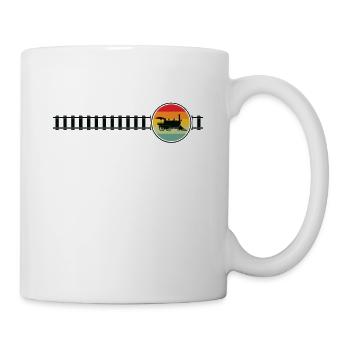 Train Locomotive Hobby Trainspotting Railfan - Mug - white - Right