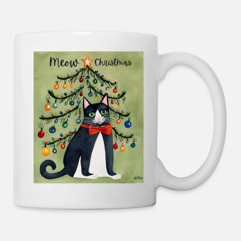 Christmas meow cat - Mug - white