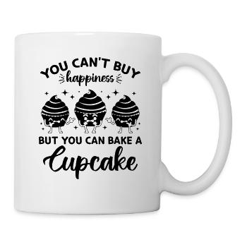 Le bonheur ne s’achète pas, mais vous pouvez faire cuire un cupcake - Mug blanc - blanc - Droite