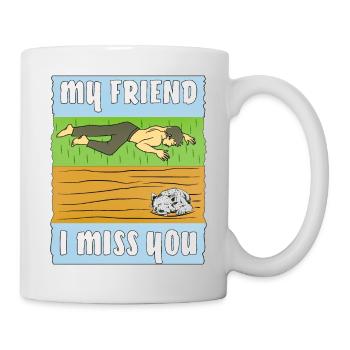 HOMME TRISTE CHIEN - Mug blanc - blanc - Droite