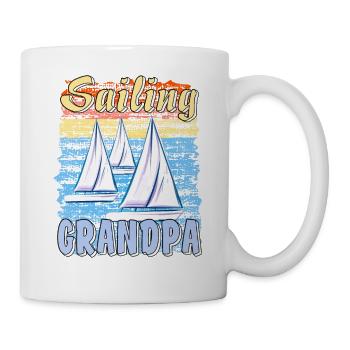 BOOTE SAILING GRANDPA - Tasse - Weiß - Rechts