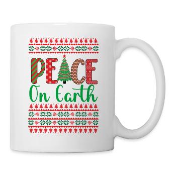 Peace in the World on Planet on Earth Peace - Tasse - Weiß - Rechts