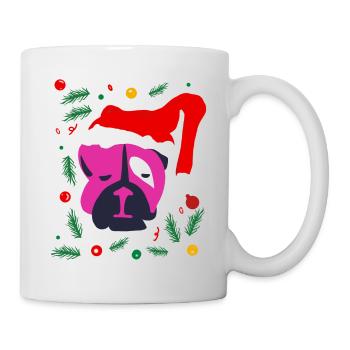 Chien de Noël - Joyeux Noël - Joyeux chien - Mug blanc - blanc - Droite