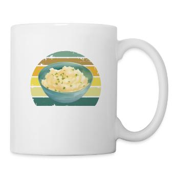 Ich bin nur hier für den lustigen Gag mit Kartoffelpüree - Tasse - Weiß - Rechts
