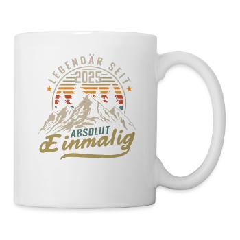 Legendär seit 2025 Jahrgang Vintage Geburtstag - Tasse - Weiß - Rechts