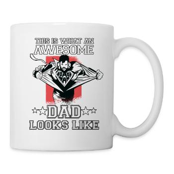 Funny father day outfit for dads and bonus dads - Mug - white - Right