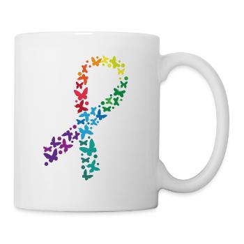 Fight Cancer In All Colors Cancer Awareness Month - Mug - white - Right