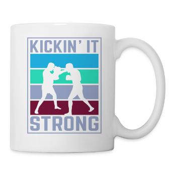 Kickboxer Martial Arts Kickboxing Kickboxen - Tasse - Weiß - Rechts