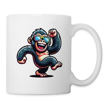 Gorilla with sunglasses - Mug - white - Right