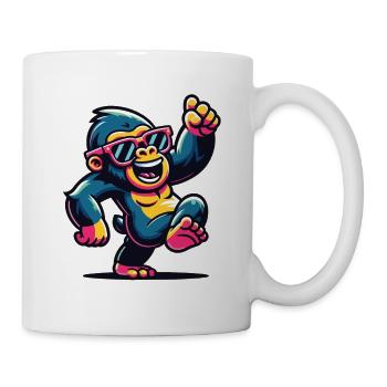 Gorilla with sunglasses - Mug - white - Right