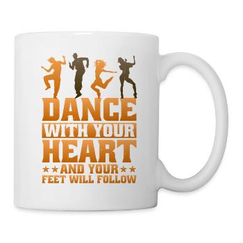 Danse avec ton cœur et tes pieds te suivront 18 - Mug blanc - blanc - Droite