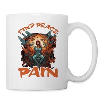 Trouver la paix dans la douleur 20 - Mug blanc - blanc - Droite