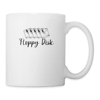 Floppy disk retro storage module data carrier - Mug - white - Right