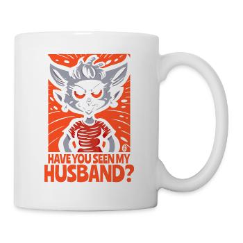 Have you seen my husband, the cartoon woman - Mug - white - Right