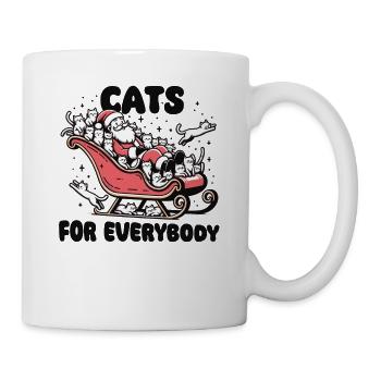 Weihnachtsmann mit Katzen schlitten – Cats for - Tasse - Weiß - Rechts
