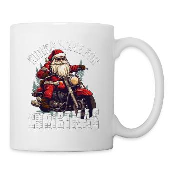 Santa Claus Motorcycle Sunglasses Christmas - Mug - white - Right