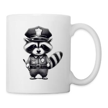 Officier Raccoon - Police - Mug blanc - blanc - Droite