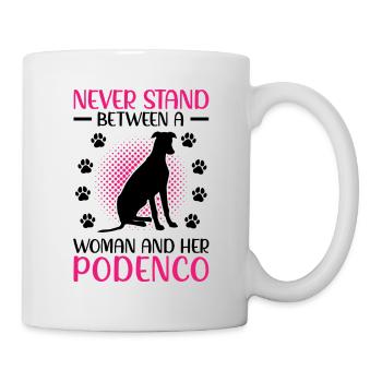 Woman with Podenco Spanish Hunting Dog - Mug - white - Right