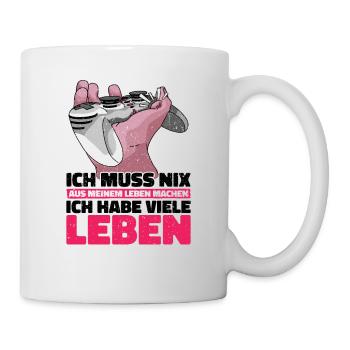 Lustiges Gaming Motiv - Perfektes Geschenk - Tasse - Weiß - Rechts