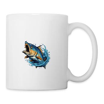 Dinge, die ich in meiner Freizeit mache, Angelliebhaber - Tasse - Weiß - Rechts