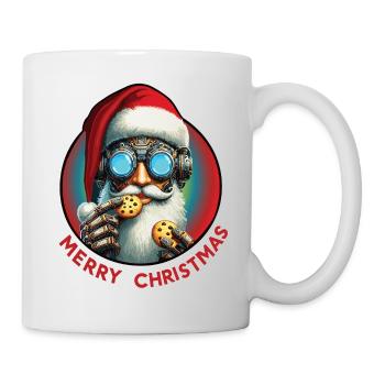 Weihnachtsmann Cyberpunk - Tasse - Weiß - Rechts