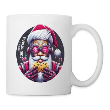 Weihnachtsmann Cyberpunk - Tasse - Weiß - Rechts