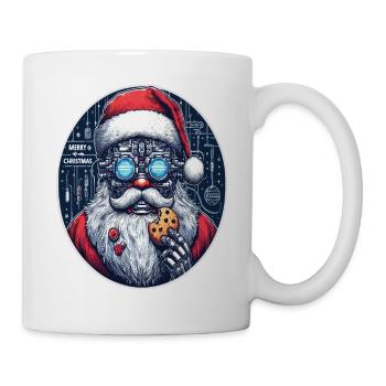 Weihnachtsmann Cyberpunk - Tasse - Weiß - Rechts