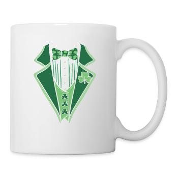 Irish Tuxedo Funny St. Patrick's Day Sheet - Mug - white - Right