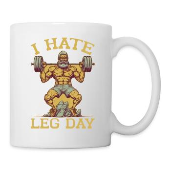 Je déteste la jambe Jour 21 - Mug blanc - blanc - Droite