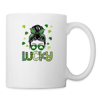 Une maman heureuse Trèfles de la Saint-Patrick - Mug blanc - blanc - Droite