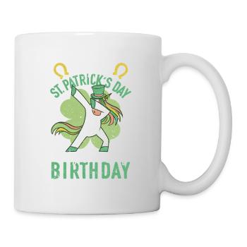 Happy St. Patrick's Day and yes my birthday dab - Mug - white - Right