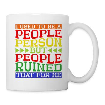 J’avais l’habitude d’être une personne sociable 25 - Mug blanc - blanc - Droite