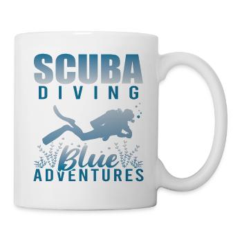 Scuba Diving, Scuba Diving, Holiday Sea Diver - Mug - white - Right