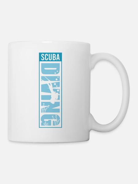 Tauchen, Gerätetauchen, Urlaub Meer Taucher - Tasse - Weiß