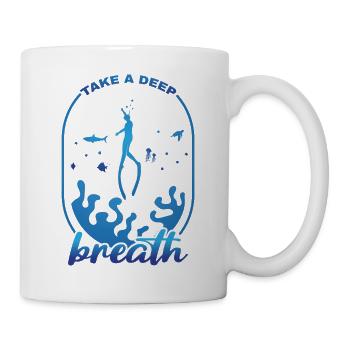 Diving, Apnea Diving, Apnea No Limit Freediving - Mug - white - Right