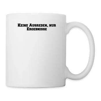 Fitness - Keine Ausreden, nur Ergebnisse - Tasse - Weiß - Rechts